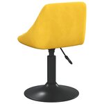 vidaXL Chaises à manger pivotantes lot de 6 jaune moutarde velours
