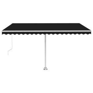 vidaXL Auvent manuel rétractable sur pied 450x350 cm Anthracite