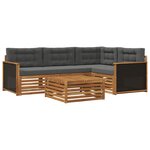 vidaXL Ensemble de canapés d'extérieur 5 pc Naturel et Anthracite