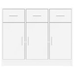 vidaXL Buffet blanc 91x28x75 cm bois d'ingénierie