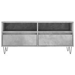 vidaXL Meuble TV gris béton 100x34 5x44 5 cm bois d'ingénierie