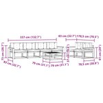 vidaXL Ensemble de canapés d'extérieur 6 pc Blanc et crème