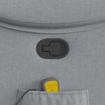 vidaXL Fauteuil de massage inclinable Gris clair Tissu