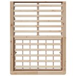 vidaXL Cadre de lit Marron 140 x 190 cm Bois massif en pin
