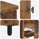 vidaXL Unité de vanité de salle de bain Bois ancien 60 x 35 x 80 cm