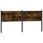 vidaXL Tête de lit chêne fumé 160 cm bois d'ingénierie et acier