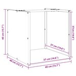 VidaXL Étagère à bois 40x40x40 cm acier résistant aux intempéries