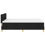 vidaXL Lit à ressorts avec matelas Noir 140 x 200 cm tissu