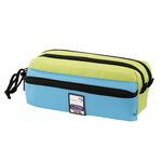 Trousse scolaire zippée 4 compartiments TEKNIK - Bleu/vert