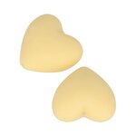 2 perles silicone coeur - 29 x 19 x 12 mm - jaune