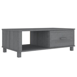 vidaXL Table basse HAMAR Gris foncé 100x55x35 cm Bois massif de pin
