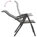 vidaXL Chaises pliables de jardin lot de 4 gris résine tressée