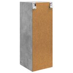 vidaXL Armoire Murale Gris béton 33 x 34 5 x 90 cm Bois d'ingénierie
