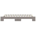 vidaXL Lit de jour avec lit gigogne taupe 90x200 cm tissu