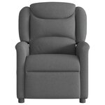 vidaXL Fauteuil de massage inclinable Gris foncé Tissu