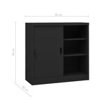 vidaXL Armoire à portes coulissantes avec jardinière Anthracite Acier