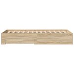 vidaXL Cadre de lit Marron 90 x 190 cm Bois d'ingénierie