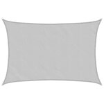 vidaXL Voile d'ombrage gris clair 6x5 m 100 polyester oxford