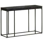 vidaXL Table console Noir 110x35x76 cm Bois d'acacia et de manguier