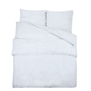 vidaXL Ensemble de housse de couette Blanc 200x220 cm Microfibre
