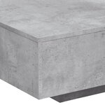 vidaXL Table basse avec lumières LED gris béton 85x55x31 cm
