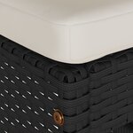 vidaXL Tabourets de bar jardin coussins lot de 2 noir résine tressée