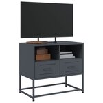 vidaXL Meuble TV anthracite 68x39x60 5 cm acier