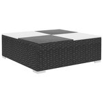 vidaXL Salon de jardin 8 Pièces avec coussins Résine tressée Noir