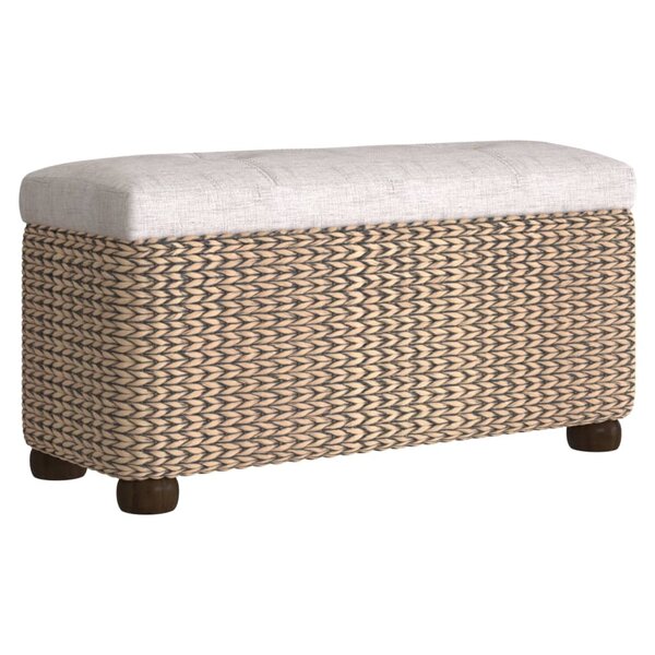 Banc banquette de rangement avec coussin gris 69 cm quenouille 02_0010802