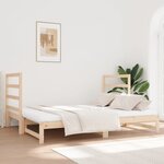 vidaXL Lit coulissant sans matelas 2x(90x190) cm