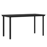 vidaXL Ensemble à manger de jardin et coussins 5Pièces Gris/noir