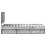 vidaXL Cadre de lit Gris Béton 100 x 200 cm Bois de pin massif
