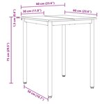 vidaXL Table de salle à manger / Table de repas MÉTAL