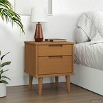vidaXL Cabinet de chevet Caramel 40 x 35 x 48 cm Pin massif