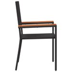 vidaXL Chaises de jardin empilables - Lot de 2 en poly rotin noir