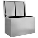 vidaXL Boîte de Rangement Extérieure Réglable Argent 80 x 50.5 x 50 cm