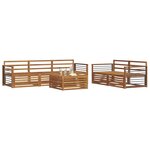 vidaXL Ensemble de canapés d'extérieur 6 Pièces Naturel