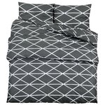 vidaXL Ensemble de housse de couette Gris 140x200 cm Coton