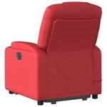 vidaXL Fauteuil inclinable de massage électrique rouge similicuir
