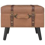 vidaXL Tabourets de rangement lot de 3 Marron Similicuir