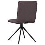 vidaXL Chaises à manger lot de 2 marron foncé tissu