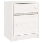 vidaXL Tables de chevet 2 Pièces Blanc 40x31x50 cm Bois de pin massif