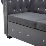 Vidaxl canapé à 2 places revêtement en velours 146x75x72 cm gris