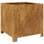 vidaXL Jardinière 40x40x40 cm acier résistant aux intempéries