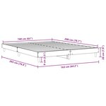 vidaXL Cadre de lit sans matelas chêne sonoma 160x200 cm