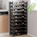 vidaXL Casier à vin pour 60 bouteilles PP empilable