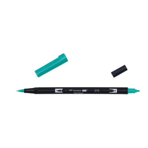 Feutre dessin double pointe abt dual brush pen 373 bleu mer tombow