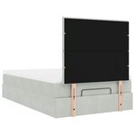 vidaXL Cadre de lit ottoman avec matelas gris clair 120x190 cm velours