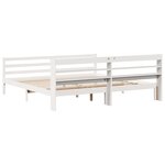 vidaXL Cadre de lit avec tête de lit sans matelas blanc 200x200 cm