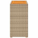 vidaXL Table d'appoint de jardin dessus en bois beige 60x40x75 cm